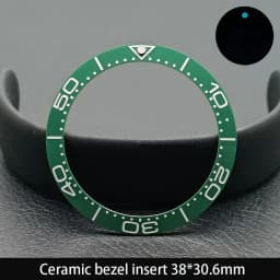Sloping 38mm*30.6mm Ceramic Bezel GMT and Diving Watch Insert For 40mm Mens Watch Replace Watch Face Watch Bezel Inserts
