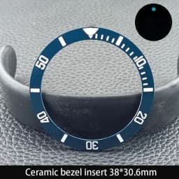 Sloping 38mm*30.6mm Ceramic Bezel GMT and Diving Watch Insert For 40mm Mens Watch Replace Watch Face Watch Bezel Inserts