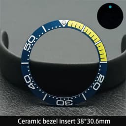 Sloping 38mm*30.6mm Ceramic Bezel GMT and Diving Watch Insert For 40mm Mens Watch Replace Watch Face Watch Bezel Inserts