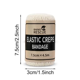 RHINO 6/12 pcs Elastic Crepe Bandage First Aid Kit Gauze Wound Dressing Nursing Emergency Care Bandage Outdoor Sports