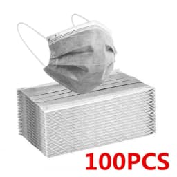 Disposable Earloop Pink Bule Black White Mouth Mask 3 Layers Meltblown Non-Woven Breathable Face Mask PM001