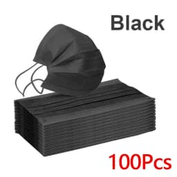 Disposable Earloop Pink Bule Black White Mouth Mask 3 Layers Meltblown Non-Woven Breathable Face Mask PM001
