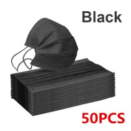 Disposable Earloop Pink Bule Black White Mouth Mask 3 Layers Meltblown Non-Woven Breathable Face Mask PM001