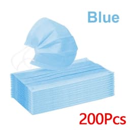 Disposable Earloop Pink Bule Black White Mouth Mask 3 Layers Meltblown Non-Woven Breathable Face Mask PM001