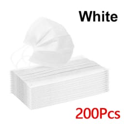 Disposable Earloop Pink Bule Black White Mouth Mask 3 Layers Meltblown Non-Woven Breathable Face Mask PM001