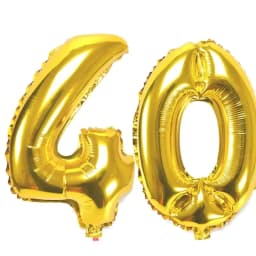 40 Inch Large Number Figure Balloons 10 20 30 40 50 60 70 80 90 Years Adult Birthday Anniversary Decoration Supplies Gold Silver