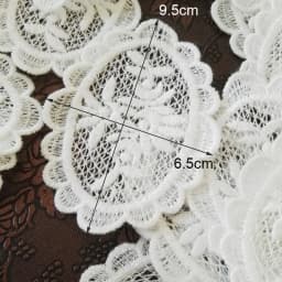 10Pcs/Lot White Cotton Organza Embroidery Fabric Lace Patch Trim Clothes Wedding Dress Diy Applique Scrapbooking NL359