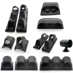 Dragon Gauge 2" 52mm Universal Black Single/Double /Triple Left/Right Hand Holes Dash Gauge Meter Pod Mount Holder