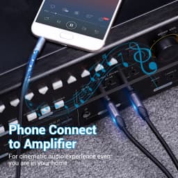 Vention 3.5mm to Double 6.5mm TRS Cable AUX Male Mono 6.5 Jack to Stereo 3.5 Jack Audio Cable for Mixer Amplifier 6.35mm Adapter
