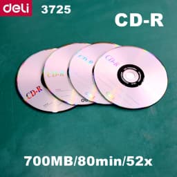 4PCS/LOT Deli 3725 CD-R Blank Discs Recordable Compact Disc 700MB/80min/52x CD-R BLANK Discs