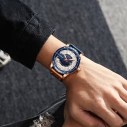 CURREN Watches Top Brand Fashion Leather Wristwatch Casual Quartz Men's Watch with Box New Chic Clock Luminous Hands