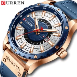 CURREN Watches Top Brand Fashion Leather Wristwatch Casual Quartz Men's Watch with Box New Chic Clock Luminous Hands