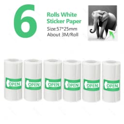 57*25MM Thermal Paper Label Sticker Adhesive Rolls Paper For Mini Printer Instant Print Kids Camera Printing Paper Replacement