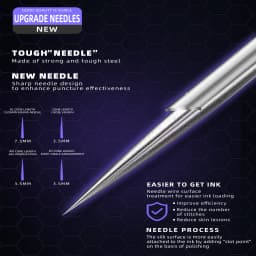 Tattoo Cartridge Needles POSEIDON V3 10PCS Disposable Safty RL RS RM M1 Tattoo Needle Hot Sale Purple Tattoo Cartridge Needles