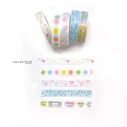 MINKYS 5 Rolls One Pack Sparkling Washi Tapes Decorative Packing Tape Back to School Accessories Supplies