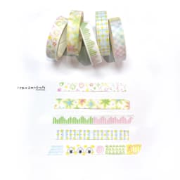 MINKYS 5 Rolls One Pack Sparkling Washi Tapes Decorative Packing Tape Back to School Accessories Supplies