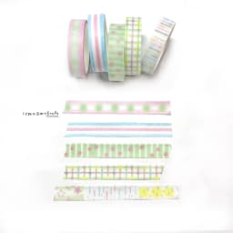 MINKYS 5 Rolls One Pack Sparkling Washi Tapes Decorative Packing Tape Back to School Accessories Supplies