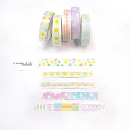 MINKYS 5 Rolls One Pack Sparkling Washi Tapes Decorative Packing Tape Back to School Accessories Supplies