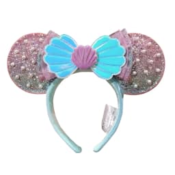 2025 Disney Princess Seris Mickey Mouse Headband Disneyland Minnie Ears PU Leather Headwear Children Girl Toys Decoration