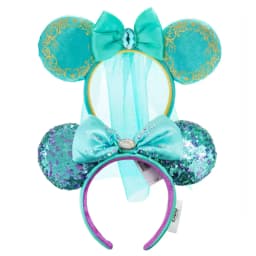 2025 Disney Princess Seris Mickey Mouse Headband Disneyland Minnie Ears PU Leather Headwear Children Girl Toys Decoration