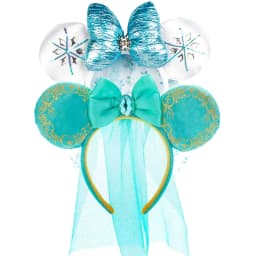 2025 Disney Princess Seris Mickey Mouse Headband Disneyland Minnie Ears PU Leather Headwear Children Girl Toys Decoration