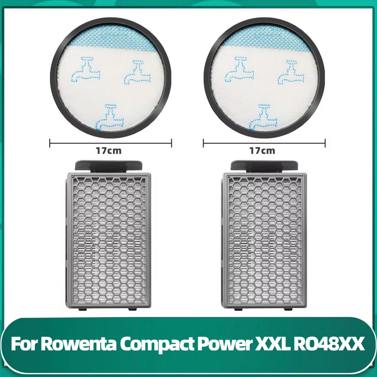 Fit For Rowenta Compact Power XXL RO4811EA / RO4823EA / RO4825EA / RO4826EA / RO4853EA / RO4855EA / RO4859EA Hepa Filter