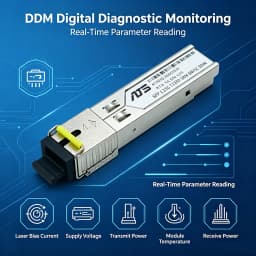 SFP Module SC Interface 1310/1550nm 1.25G BIDI Fiber Transceiver DDM Gigabit SFP Optical Module Compatible with H3C Cisco Huawei