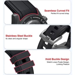 Silicone Rubber Strap for Omega X Swatch Joint MoonSwatch Curved End Diving Sport Watch Band Bracelet 20mm for Seamaster 300