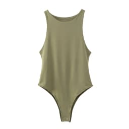 2024 summer solid sexy bodycon women bodysuits female 4 color green slim casual bodysuit chic lady club short playsuits femme