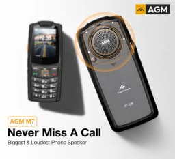 AGM M7 2+16G Volte Android Feature Phone Waterproof Touch Screen 2500mAh Cellphone with English Russian Keyboard