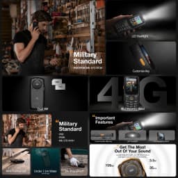 AGM M7 2+16G Volte Android Feature Phone Waterproof Touch Screen 2500mAh Cellphone with English Russian Keyboard