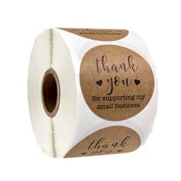 50-500pcs Merci Kraft Sticker French Thank You Fait Main Avec Amour DIY Multifunction Paper Label Adhesive Gift Seal Sticker