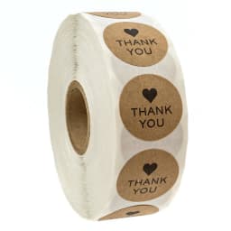 50-500pcs Merci Kraft Sticker French Thank You Fait Main Avec Amour DIY Multifunction Paper Label Adhesive Gift Seal Sticker