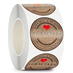 50-500pcs Merci Kraft Sticker French Thank You Fait Main Avec Amour DIY Multifunction Paper Label Adhesive Gift Seal Sticker