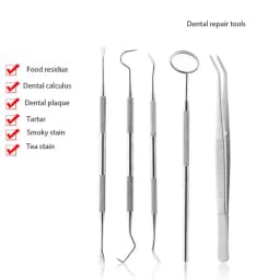 Dental Mirror Sickle Tartar Scaler Teeth Pick Spatula Dental Laboratory Equipment Dentist Gift Oral Care Tooth Cleaning Tools