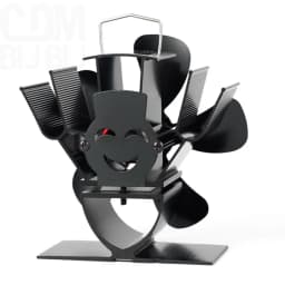 Mini Stove Fan Heat Powered Fireplace Fan Log Wood Burner Eco-fan Quiet 5 Blade Fireplace Fan Home Winter Warm Heat Distribution