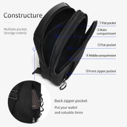 Tigernu Chest Bag For Men Cool Style Men Shoulder Bag 9.7inch IPad Bag Casual Male Crossbody Bag Lightweigt Mini Bags
