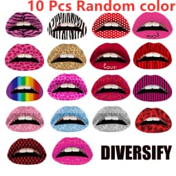 New Style Lip Tattoos Temporary Sticker, Eco Friendly Makeup Sticker Instant Art Sticker Transfer Makeup Tool Mix Style