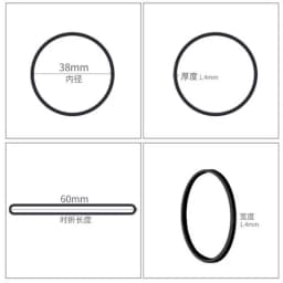 Black Rubber Bands Elastic bands Stretchable Sturdy Rubber Band Ring Loop for Home Bank School Office Supplies Crafts 38mm*14mm