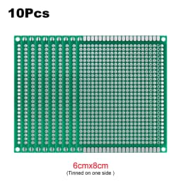 2Pcs PCB Prototype Board Circuit Universal Stripboard Prototyping Single Side 2x8 3x7 4x6 5x7 6x8 7x9 8x12 9x10 Soldering