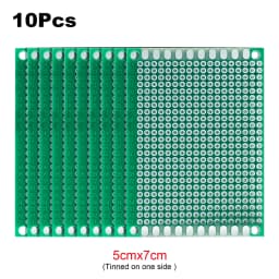 2Pcs PCB Prototype Board Circuit Universal Stripboard Prototyping Single Side 2x8 3x7 4x6 5x7 6x8 7x9 8x12 9x10 Soldering