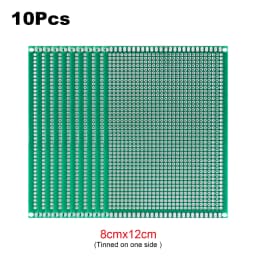 2Pcs PCB Prototype Board Circuit Universal Stripboard Prototyping Single Side 2x8 3x7 4x6 5x7 6x8 7x9 8x12 9x10 Soldering