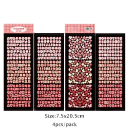 SKYSONIC Number & Letter Series Full Set Journal Stickers Decor Scrapbooking Materials Stationery Postcards Sticker Suppli