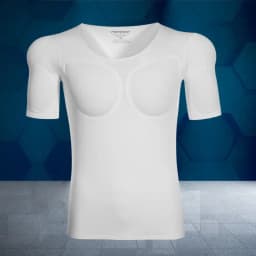 Men Body Shaper Fake Muscle Enhancers ABS Invisible Pads Top Cosplay Chest Shirts Soft Protection Fitness Muscular Undershirt