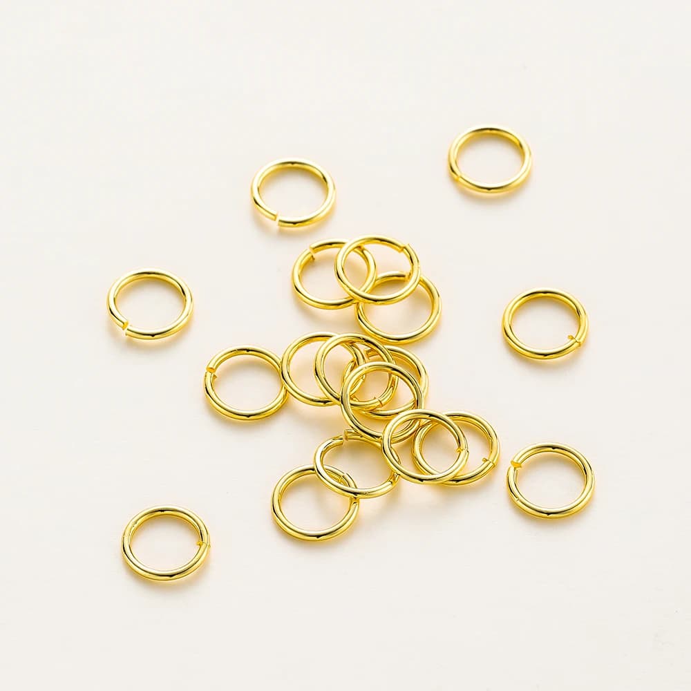 50-200/lot 14K 18K Gold Necklace Open Single Jump Ring Lobster Clasp Connector Split Ring Fitting DIY Jewelry Making Accessories