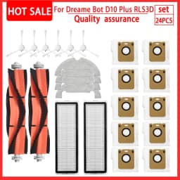 For Accessories Dreame Bot D10 Plus RLS3D Robot Vacuum Cleaner Hepa Filter Mop Main Side Brush Dust Bag Replacement Parts