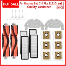 For Accessories Dreame Bot D10 Plus RLS3D Robot Vacuum Cleaner Hepa Filter Mop Main Side Brush Dust Bag Replacement Parts