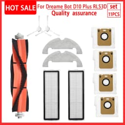 For Accessories Dreame Bot D10 Plus RLS3D Robot Vacuum Cleaner Hepa Filter Mop Main Side Brush Dust Bag Replacement Parts