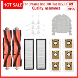 For Accessories Dreame Bot D10 Plus RLS3D Robot Vacuum Cleaner Hepa Filter Mop Main Side Brush Dust Bag Replacement Parts