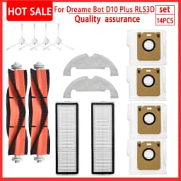 For Accessories Dreame Bot D10 Plus RLS3D Robot Vacuum Cleaner Hepa Filter Mop Main Side Brush Dust Bag Replacement Parts